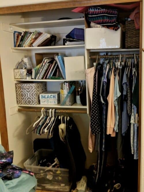 semi-organized closet